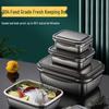 304 Stainless Steel Square Lunch and Storage Box with Lid
