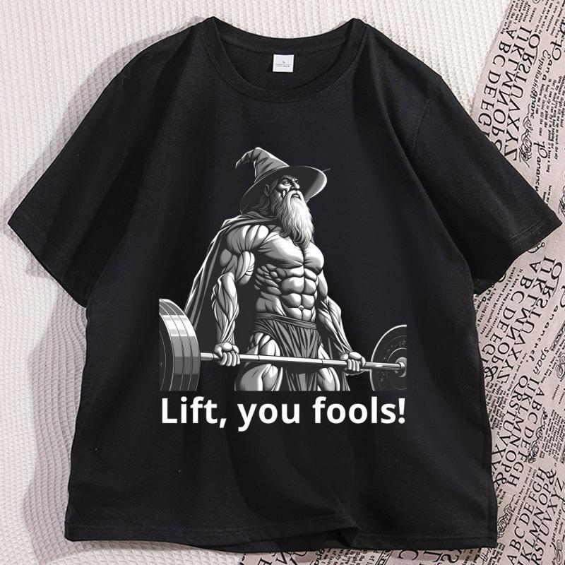 Funny Gym Meme T Shirt Men Workout Tshirt Cotton Short Sleeve Printed Graphic Tees Streetwear Clothing Mens Clothes