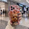 Fluffy Yorkie Pink Gloss Heart Phone Case For iPhone 17 16 15 14 13 12 11 Pro Max Plus Wavy Edge Cover