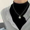 Small Fresh Blue Flower Necklace Cute Collarbone Chain Girlfriend Gift Summer Accessories Women