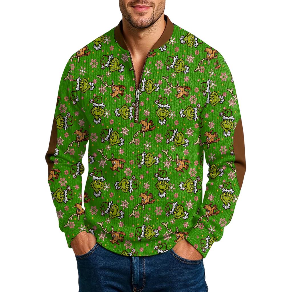 Men'S Outdoor Zipper Long Sleeved Sportswear Casual Sweatshirt