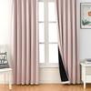 YeYeZhen Blackout Curtains, 1st Grade Light Blocking, Set of 2, Black Lining, Heat Insulation, Cold Protection, Soundproofing, Energy Saving, Thick, P