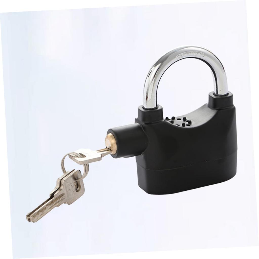 Anti-Rust Lock with Siren Road Bike Lock Heavy Duty Bike Lock Trampoline for Toddlers Motorcycle Lock Alarm Scooter Lock Bike U Lock Alloy Padlock