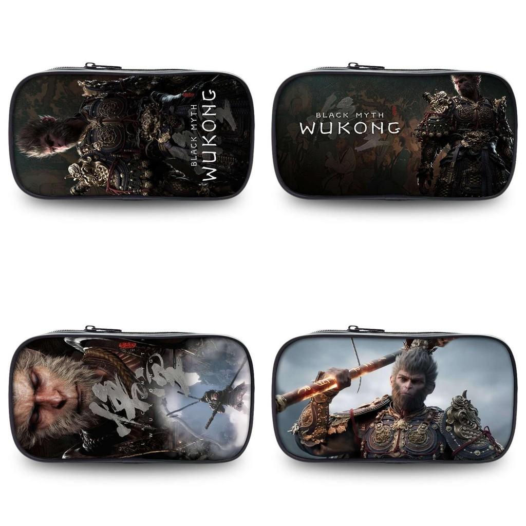 Wukong Myth Black Pen Case Double Layered  Large Capacity Fashionable Simple