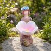 Resin Garden Bird Feeder Ornament Stable for Patio
