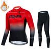 Winter Cycling Jersey Set Long Sleeve Thermal Insulated Bike Riding Suit Team Edition Men Women
