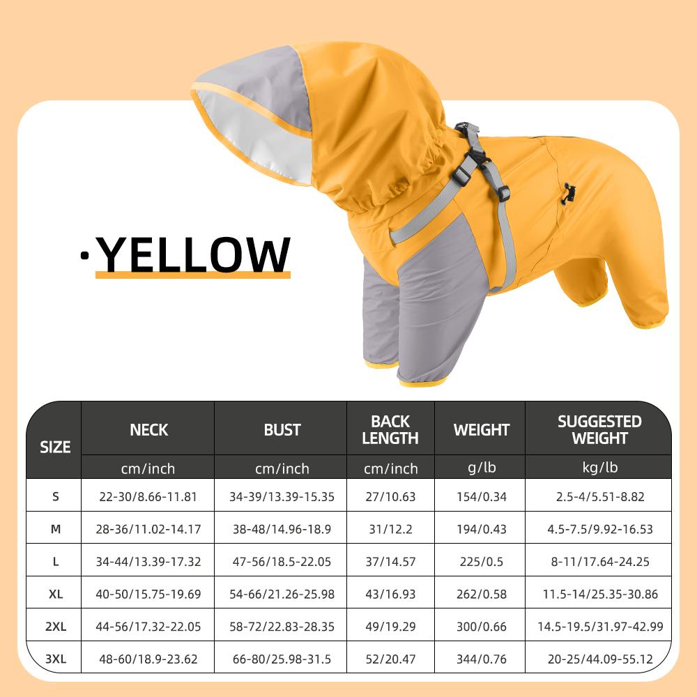 Dog waterproof hiking jacket, pet-specific outdoor windproof and rainproof quick-drying clothing
