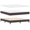 Box Spring Bed with Headboard Dark Brown 180 x 200 cm Fabric