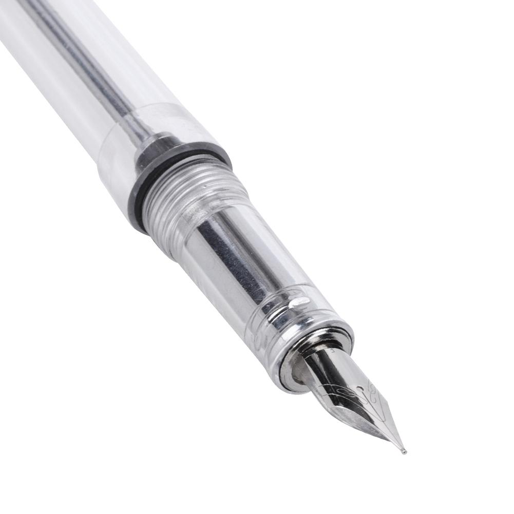 Large Capacity Fountain Pen Transparent Business Writing Pen Office School Supplies 0.5mm Nib