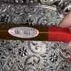 Handmade Russian Painted Wooden Dessert Spoon with Floral Design