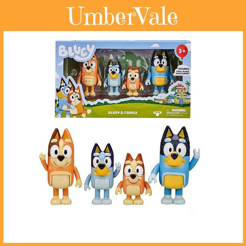 Entzückendes Bluey Familie Bingo Actionfiguren-Set, Ideal für Dekoration und Spiel