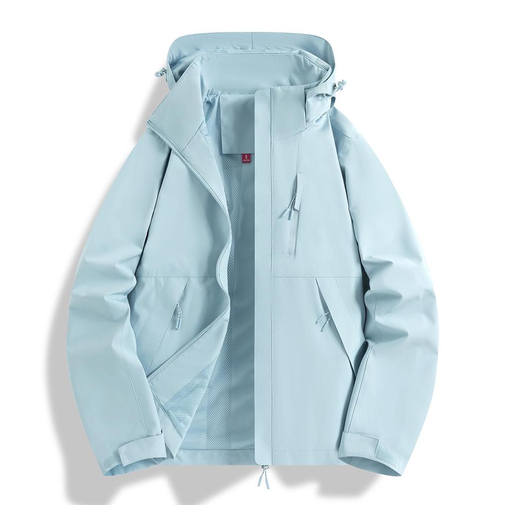 Unisex Single-Layer Windproof & Water-Repellent Jacket: Thin Mountaineering & Workwear, Spring/Fall, Customizable Logo Available