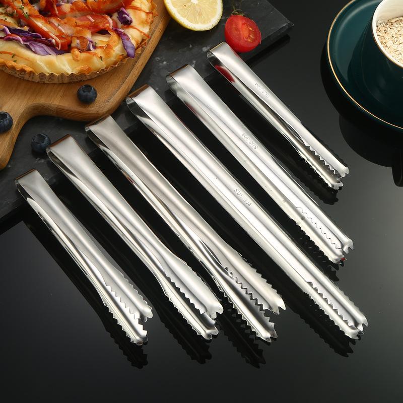 Nerezová ocel Kleště na led Cukrové kleště Hotelový bar Naběračka na ledové kostky Nástroj pro servírování kávy, čaje a jídla, Multifunkční kleště na jídlo 1 ks