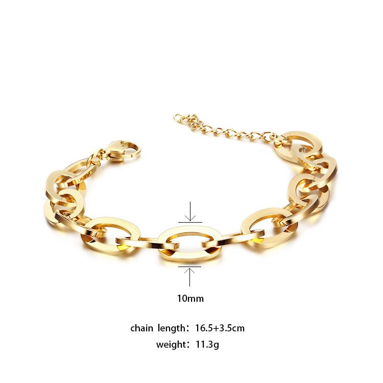 2022 New Arrivals Stainless Steel Bracelets Fashion Luxury 18k Gold Plated Jewelry Bracelet for Women