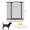 Pressure Fit Dog Stair Gate No Drilling Safety Gate Auto Close for Doorways, Hallways, 74-94cm Adjustable, 94cm Tall, Black