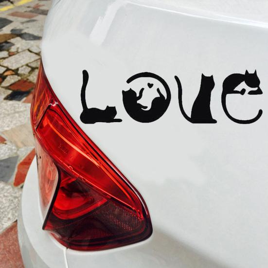 Katzen Zauber Liebe süße Haustier Auto-Styling Fahrzeug Körper Fenster Aufkleber Aufkleber Dekor