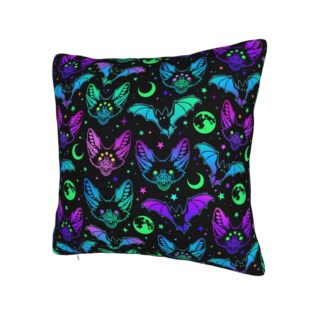 Halloween Bat Cartoon Pillowcase Soft Cushion Cover Decorations Throw Pillow Case Cover Seater Square