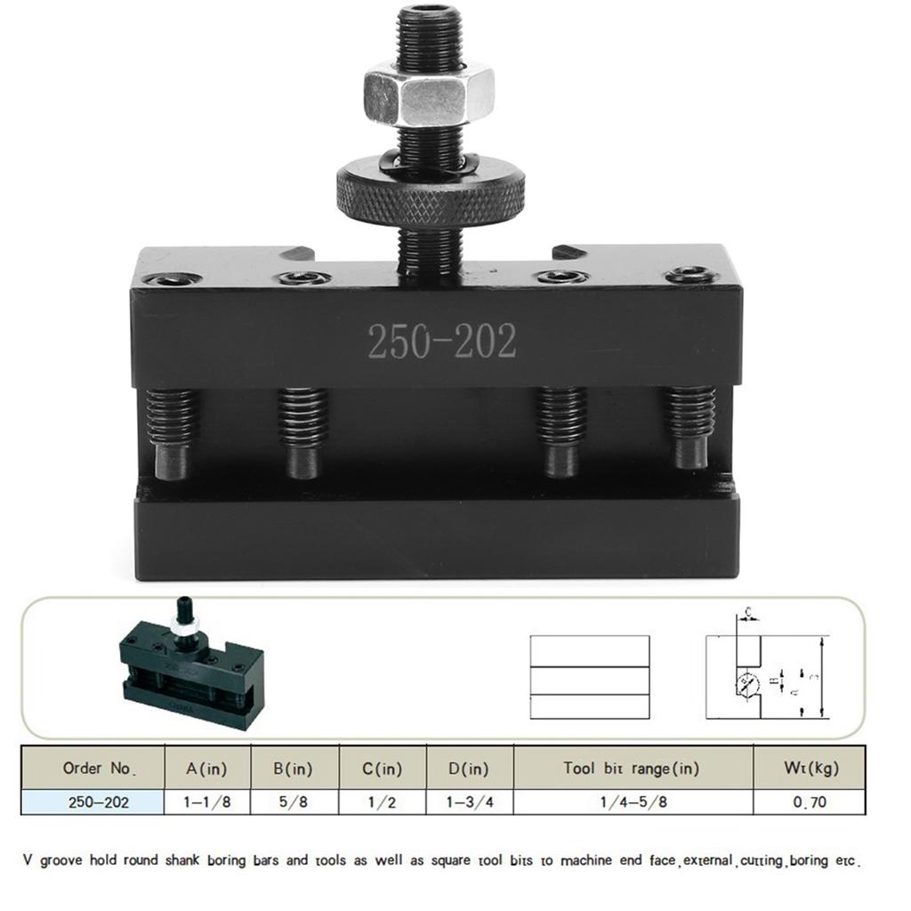 250 202 Quick Tool Change Holder Turning Facing Lathe Tool Holder for Lathe Machine