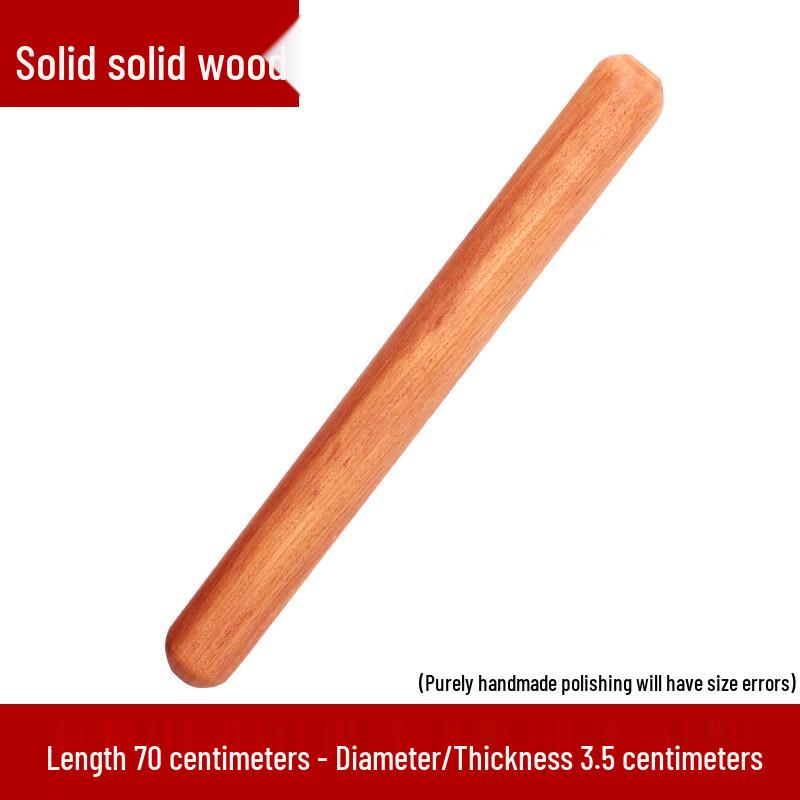 Zhaoran Solid Padauk Wood Rolling Pin & Glass Dough Mat Set