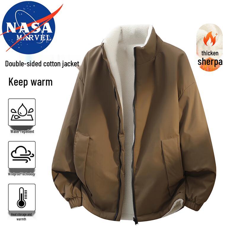 NASA MARVEL Men's Thick Warm Cotton Jacket
