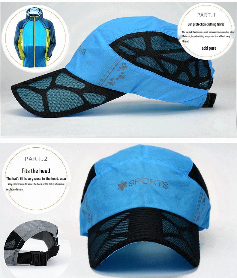 Unisex Quick-Dry Sun Hat: Summer Baseball Cap, Breathable Outdoor Duckbill Cap