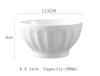 Household White Ceramic Rice Bowls 4.5~5.5 Inch Creative Round Solid Dining Tableware Chinese New Simple Fruit Salad Bowl