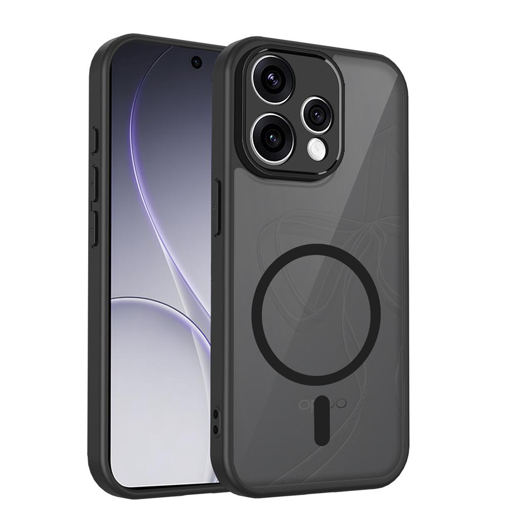 KEYSION Custodia Magnetica per Telefono per OPPO Reno15 Pro Max 5G Silicone+PC Traslucida Opaca Antiurto per OPPO Reno15 F 5G
