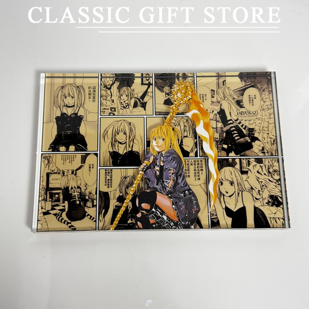 DEATH NOTE Anime Figures MisaMisa Comic Acrylic Brick Birthday Decor Model Toys Artistic Painting Desktop Ornament Fans Gift