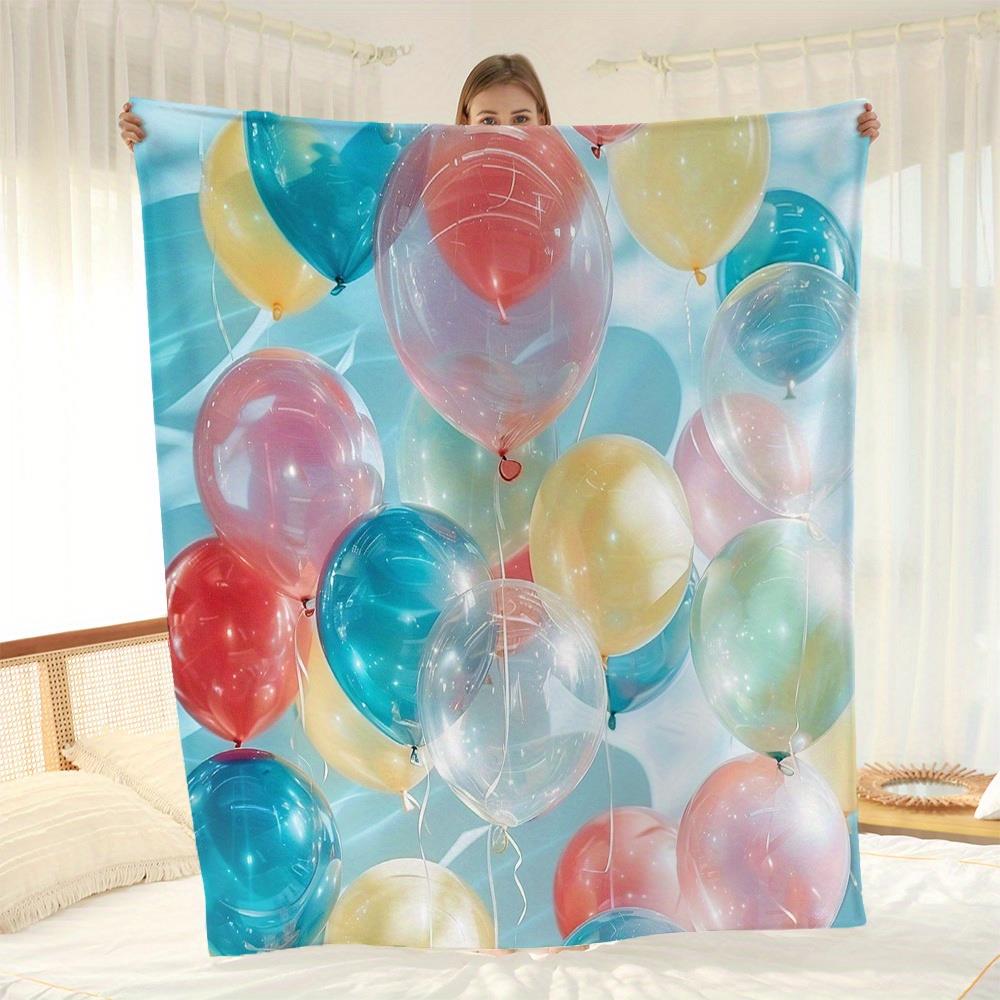 

Colorful balloons and similar ribbon-patterned soft sofa bed covers, lightweight comfortable bed covers suitable for all seasons 75x90cm