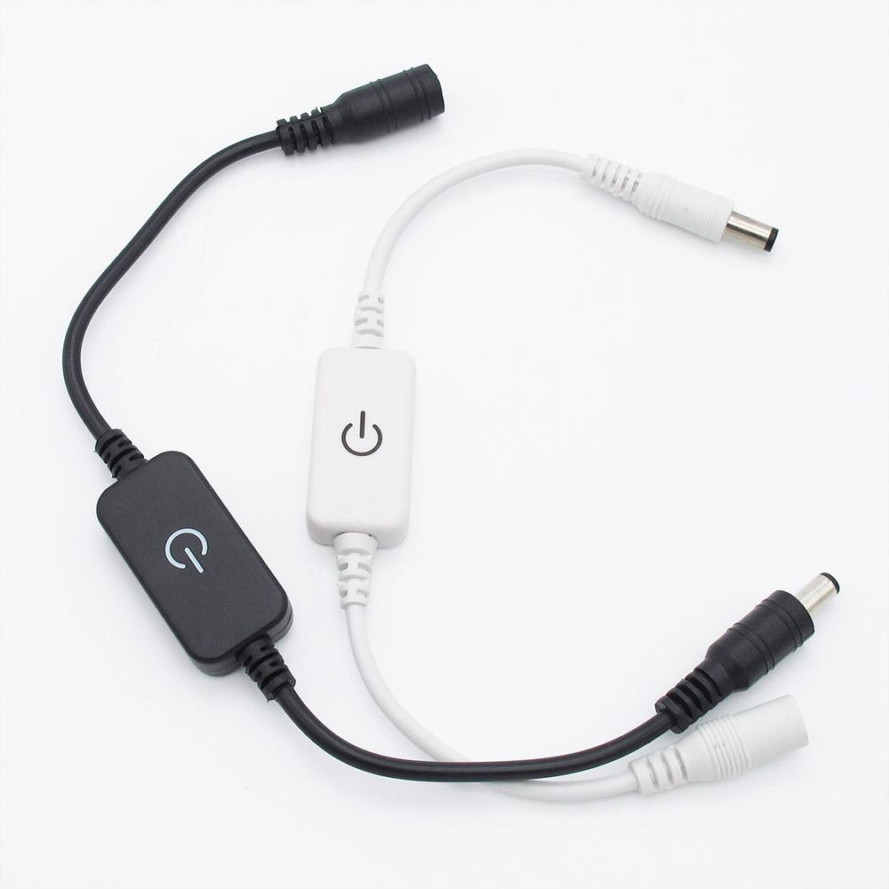 1 buc Negru/Alb DC 12V - 24V 4A Touch LED Dimmer pentru bandă LED cu o singură culoare Reglarea luminozității Comutator pornit/oprit