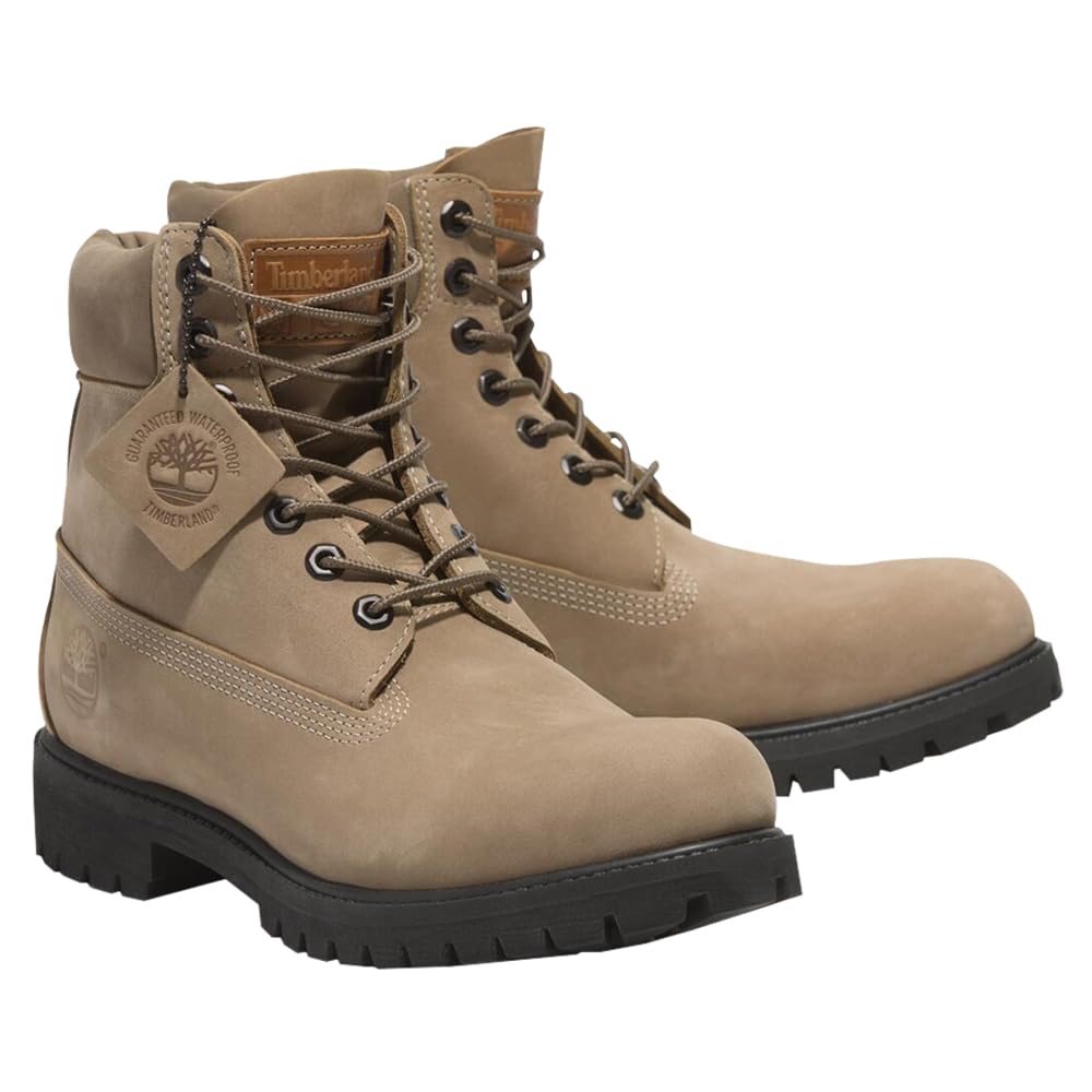 

Timberland Premium Waterproof Medium Beige Size Size Men s 6-inch Boots, Nubuck, 10.0 (TB0A2P6WEN31), 28.0cm (TB0A2P6WEN31)