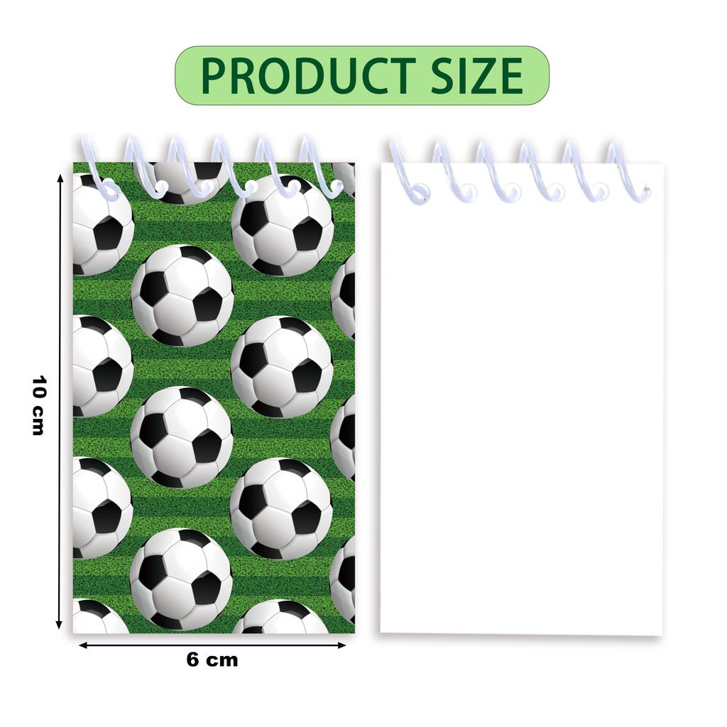 8pcs Soccer Football Theme Mini Spiral Pocket Notebooks Memo Pad Coil Booklet Notepads For Office Stationery School Diaries