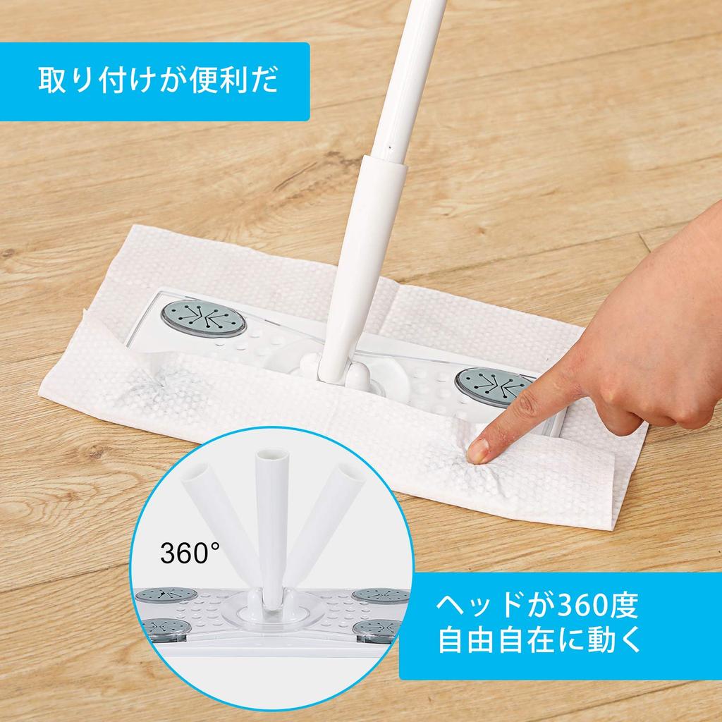 Eyliden Floor Wiper Body Flooring Wiper Flooring Wiper Floor Floor Mop Mop Floor Wiper Floor Cleaning Tool Cleaning Tool White 4 Tier Joint Type Dry