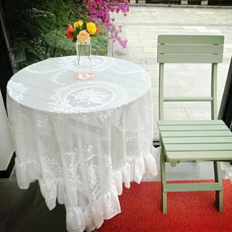 Retro Lace Tablecloth French Style Coffee Table Cloth Bedside TableCover Wedding Party Dining Home Decor Picnic Background Cloth