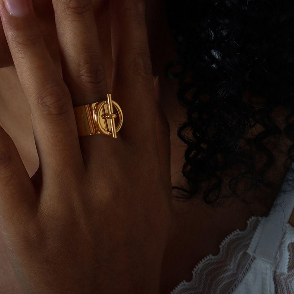 Rings Simple Jewelry Accessories Girls Gift Women Jewelry Finger Buckle Open Rings Geometric Rings