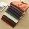 2026 Spring/Autumn Solid Color Brushed Cotton Long-Sleeve Unisex Japanese Casual Shirt