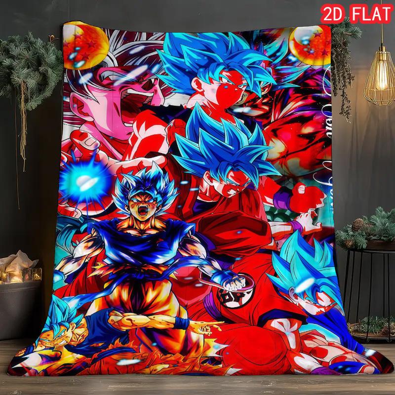 Dragon Ball Souvenir Gift Blanket Soft Printed Flannel Blanket for Fans Birthday Holiday THW