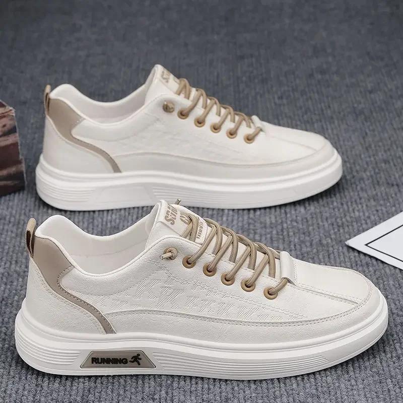 Men's Casual Lace Up Skateboard Shoes Are Comfortable and Non Slip, Suitable for Campus Hiking and Wearing Casual Sports Shoes