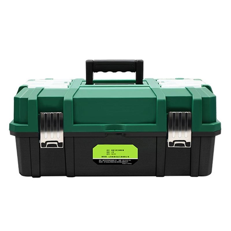 Multiple Compartment Portable 17inch Folding Tool Box With 3 Layers, Large Capacity Storage Organizers Suitable For Tool 1