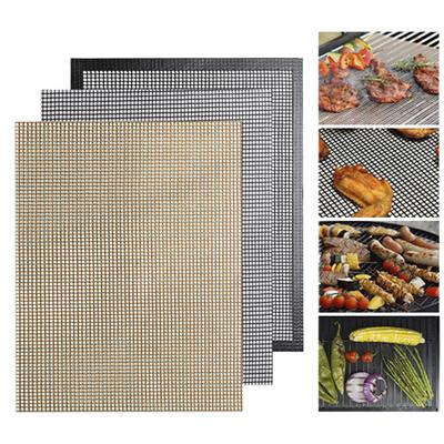 BBQ-Grill-Netzmatte, antihaftbeschichtet, Fisch-Gemüse-Matte, lebensmittelecht, hochtemperaturbeständig, nicht brennbar, Grill-Grillblecheinlagen, wiederverwendbare Grillmatte