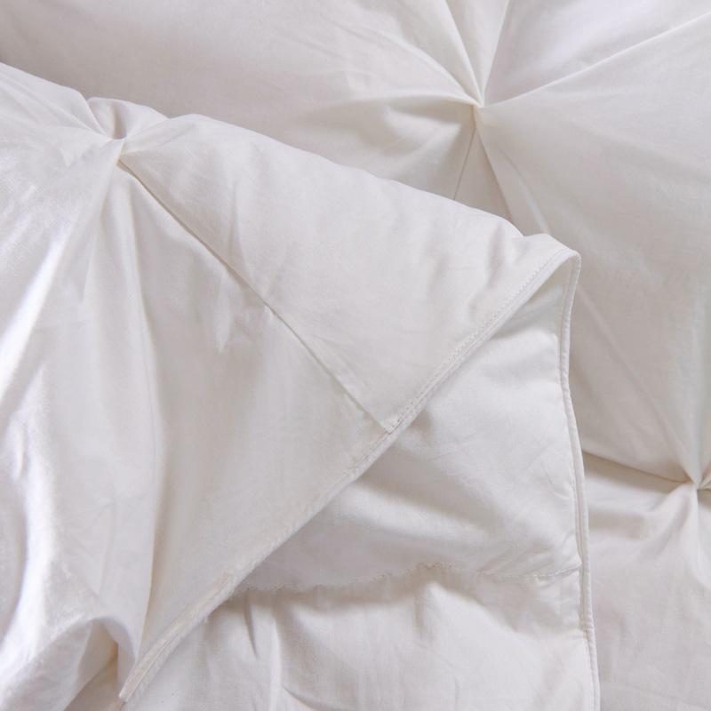 Dicke, warme, weiße Baumwoll-Daunendecke – Plüschige Winterbettwäsche