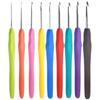 9-Color Soft Grip Crochet Hook Set: Thick & Thin Yarn DIY Hand Knitting Tools