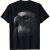 Cute Bald Eagle Head Black Art for Lovers Eagles Birds T-Shirt