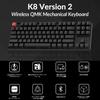 Keychron K8 Version 2 QMK Wireless Custom Mechanical Bluetooth QMK US White LED Super Compatible with Mac and Windows Super Mechanical Brown Keyboard,