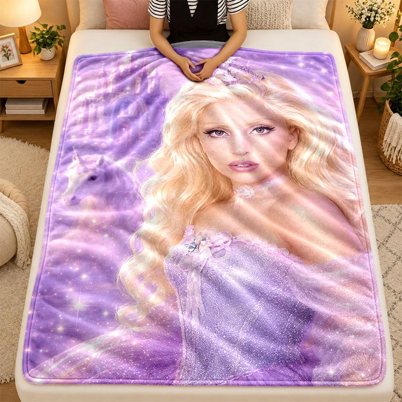 Flanell-DeckeLady Gaga Warme Weiche Überwurfdecke für den Innenbereich Sofa Bett Wohnzimmergebrauch