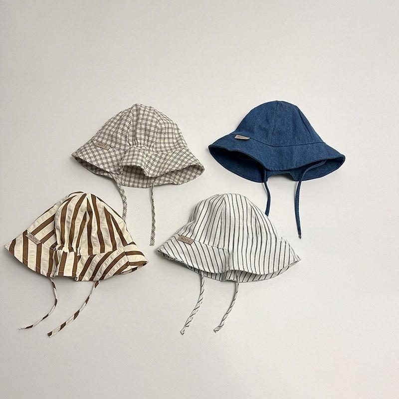 Baby Summer Fisherman Hat With Wide Brim And Breathable Cotton For Sun Protection