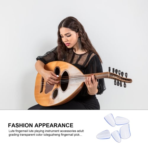 STOBOK 5-Piece Pipa Nails, Pipa Nails for Pipa and Guzheng, Artificial Nails, Banjo Finger Picks, Professional Pipa Finger Picks, Pipa Accessories, Pi