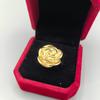 European and American 18k Gold Retro Fashion Titanium Steel Ring Ins Wind Simple Flower Ring