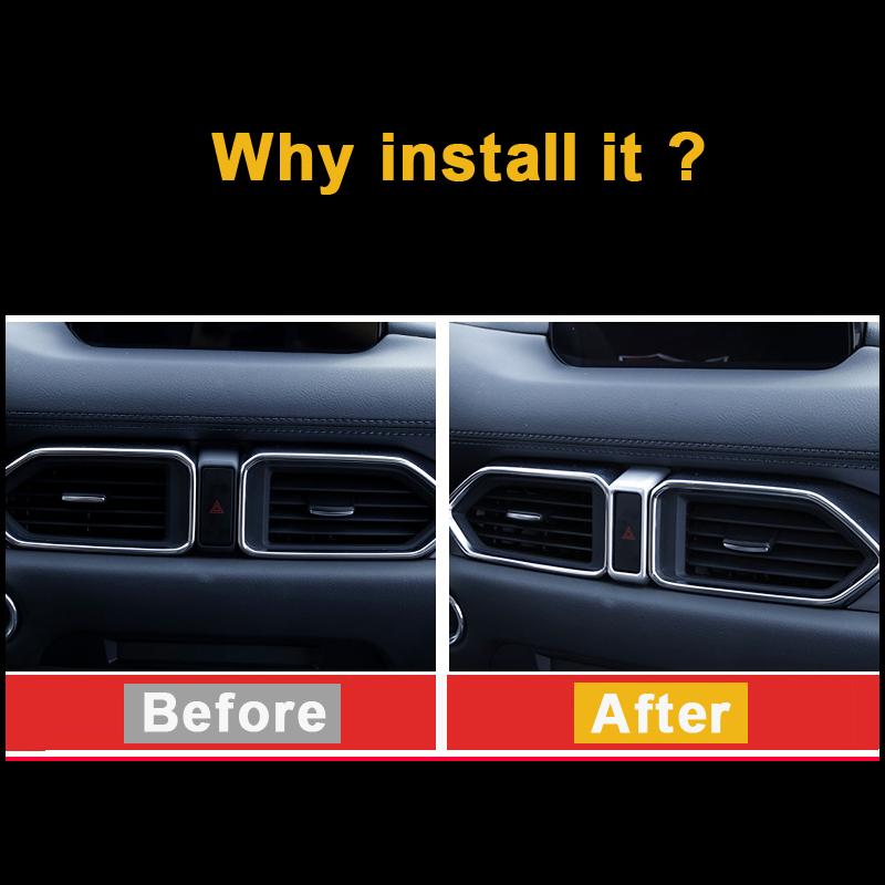 Pentru MAZDA CX-5 CX5 CX 5 2017 2018, bordul mașinii, cu dublu bliț, lumini de avertizare, comutator, capac, autocolant, ornament