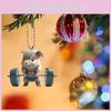 Adorable Acrylic Cartoon Style Pig Car Hanging Ornament Perfect For Car Interiors